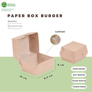 Laminated Burger Paper Box 10x8.5x8cm BA10K2 Dimsum Box/ Burger Box/ Dimsum Box/ Burger Box/