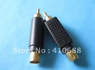 Converter RCA Male To Mini 4 pin DIN Plug S-Video Male Gold Head 50