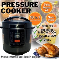 Pressure Cooker Stainless Steel Pot Rice Cooker 10 IN 1(6.0 LITER)