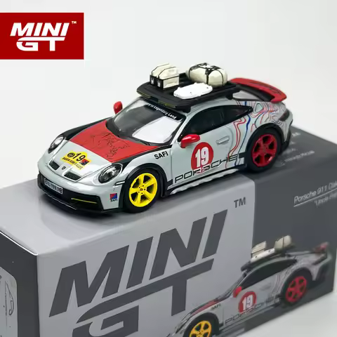 MINIGT 1:64 Porsche 911 Dakar Uncle Rally MGT alloy car Model 1068