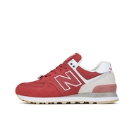 New Balance NB 574 Cushioning Abrasion Resistant Breathable Low top Running Shoes Womens Red White W