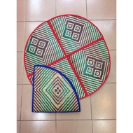 [READY STOCK]Tikar Mengkuang Sapra Bulat/Round-Shape Handcrafted Table Decorations
