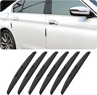 6Pcs Silicone Car Door Edge Guards, 5.8" Anti Scratch Collision Protector, Self Adhesive Rear View Mirror Cover Protective Strip, Side Edge Protection Sticker for Cars SUV Pickup Truck (Black)