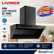 Livinox LCH-TRESCO DC-90BL 2780 m³/h DC Motor Compact Slanted Kitchen Cooker Hood