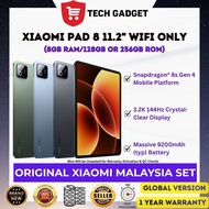 Xiaomi Pad 8 11.2" [8GB RAM+128GB/256GB ROM] Wifi Only Snapdragon 8s Gen 4 Mobile Platform