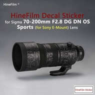 Hinefilm for Sigma 70-200F2.8DGDN E Mount Lens Decal Skin 70-200mm F2.8 for Sony Mount Lens Protecto