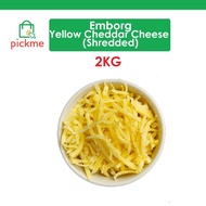 Emborg Yellow Cheddar Cheese Thin Shredded 4mm, 2kg - Frozen