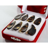Guzheng Nails Grooved Tortoiseshell Color (1 Set 8 Pieces) Guzheng Prosthetic Nails Guzheng Nails Pr