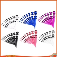 [PrettyiaSG] 18Pcs Gauges Kit Tapers And Plugs Acrylic Tunnels 14G-00G Ear Stretching Set For Women 