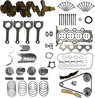 G4FD 1.6L Engine Head Gasket Set w/Crankshaft & Connecting Rod Pistons Timing Chain Kit Fit for Hyun