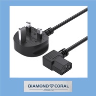 Arissto Power Cord 3Pin UK Plug to IEC C13 L-Shape