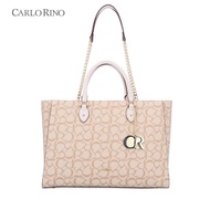 Carlo Rino Medium Beige Carlo GEO Tote Bag