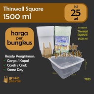 Thinwall Square 1500 VictoryML 25 Plastic Container Set - T033 - BEES Plastic