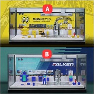 MoreArt匯藝MA 1:64一體式模型擺件。維修車間仿真場景 Mooneyes Falken