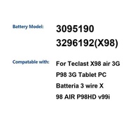 Laptop Battery 3095190 3296192 X98 8000mAh For Teclast X98 Air 3G P98 3G Tablet PC Batteria 3 Wire X