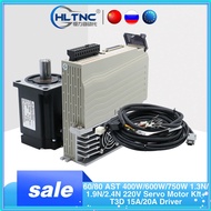 AC Servo Motor 0.4KW 0.6KW 0.8kw 1KW 220V 600W 800W 1.3N/1.9N/2.4N/3.8N Engine Matched T3D-L15A T3D-