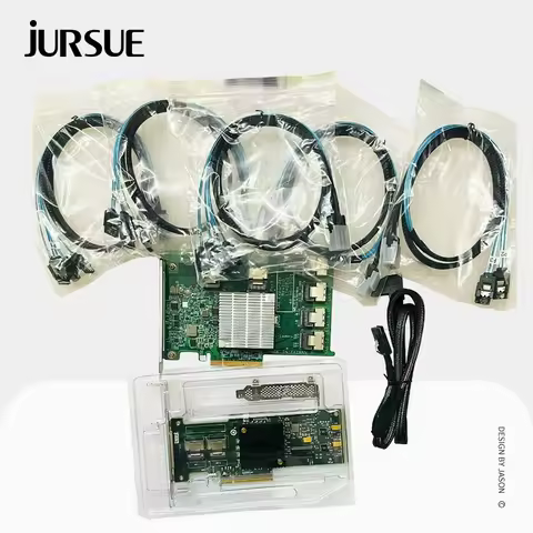 LSI 9211-8i RAID Controller Card 6Gbps SAS SATA PCI E HBA IT Mode + 03X3834 20PORT 20P Expander Card