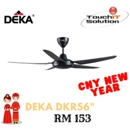 Deka Ceiling Fan (56 Inch/Black/White) 4-Speed DC Motor Remote Control Ceiling Fan DKR 42 Remote Control and Togglin