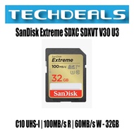 SanDisk Extreme SDXC SDXVT V30 U3 C10 UHS-I | 100MB/s R | 60MB/s W - 32GB