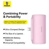 Baseus mini sạc dự phòng 20W 5000mAh loại C sạc nhanh Ốp tích hợp pin dự phòng Powerbank cho Iphone