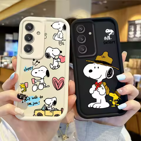 Cute Snoopy Cartoon Phone Case For Samsung Galaxy A35 A34 A33 A32 5G A31 A30 A24 A23 A22 A16 A12 A06