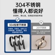 304 pengikat kabel keluli tahan karat bersalut, jenis kunci sendiri, pengikat kabel keluli tahan kar