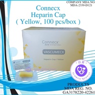 Connecx Heparin Cap, Yellow, 100 pcs/box