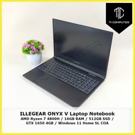 ILLEGEAR ONYX V AMD Ryzen 7 4800H 2.9GHz 16GB RAM 512GB SSD GTX 1650 4GB GPU Refurbished Laptop Note