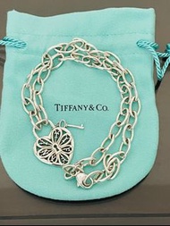 正版正貨-全新-Tiffany 925 純銀頸鏈-通花心形 925 Sterling Silver filigree heart lock necklace **正版正貨**