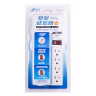 Mingjia 4 Plug 1 Switch 6 Feet/9 Feet/15 Feet Extension Cord/Set SP-408-6/9/15