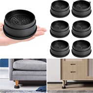 Weststreet 4/6/8Pcs 1/2-Inch Round Furniture Riser Heavy Duty Bed Riser Adjustable Stackable Anti-slip Table Desk Couch Chair Sofa Cabinet Leg Lift Riser Foot Pad