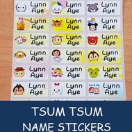 Tsum Tsum Name Stickers C1-C16