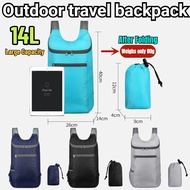 【Aosen】14L Hiking Backpack Outdoor Portable Foldable Lightweight Sports backpack Scratch-resistant W