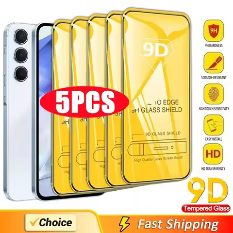 5PCS 9D Screen Protectors for Samsung A56 A55 A54 5G A53 A52 A51 A17 A16 A14 A13 A36 A35 A34 A33 A32