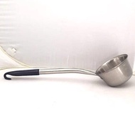 Stainless steel ladle 16cm wide, overall length 470 mm, code 1185