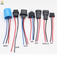 1PCS H13 H11 9005 9006 9007 H16 H7 Headlight Bulb Male Wire Harness Connector Wiring Plug Socket Ada