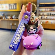 Sanrio Creative Small Garage Kuromi Keychain Pendant Cute Exquisite Key Chain Car Key School Bag Pen