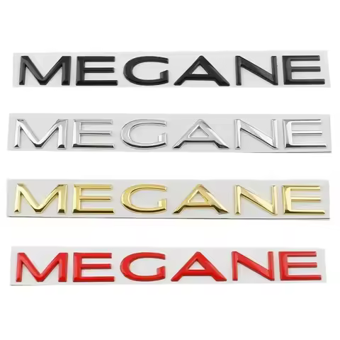 3D Car Metal Trunk Letters Words Logo Emblem Badge Decals Sticker For Renault Megane 1 2 3 4 5 RS GT