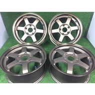 Rays Volk Racing TE37 Brown Wheels 114.3x5 15x6.5jj +45 Ori Japan