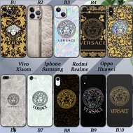 Apple iPhone 6 6S 7 8 SE PLUS X XS Versace Silicone Soft Cover Camera Protection Phone Case