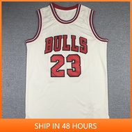 Retro Mesh Basketball JERSEY 23 GOLD BULLS GOLD JERSEY
