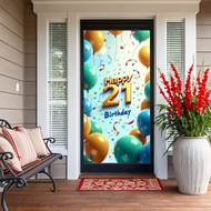 21st Birthday Party Backdrop Festive Balloon Decoration Celebration Banner Photo Booth Background Co