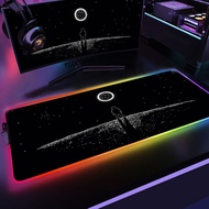 Sapce Galaxy Large RGB Mouse Pad XXL Gaming Mousepad LED Mouse Mat Gamer Mousepads Luminous Table Mats Desk Pads With Backlit