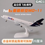 New Store Opening with Landing Stand 20cm Federal FEDEX Transport Aircraft MD-11 Alloy Simulation Ai