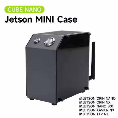 Jetson MINI Protective Case with OLED Cooling Fan RGB Colorful Light Bar Support Jetson NANO/Orin NA