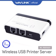 Wavlink เซิร์ฟเวอร์เครื่องพิมพ์ USB ไร้สาย10/100Mbps อีเธอร์เน็ตไปยังเครือข่าย USB2.0 LPR ปรินท์เซิฟ