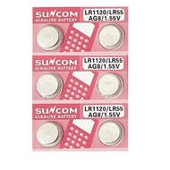 [SG] SUNCOM AG8 SR1120SW LR1121 LR55 391 Alkaline Button Battery (6 Pieces)