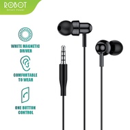 Headset Robot RE20 Wired Headset Earphone Bass Android iPhone Original