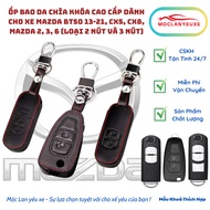 Premium Leather Key Cover for Mazda BT50 13-21, CX5, CX8, MAZDA 2, 3, 6 (2-Button and 3-Button Type)
