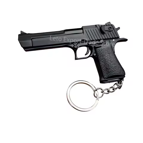 Desert Eagle Keychain 1:3 Gun Model, Full Metal Miniature Keychains with Removable Magazine, Gift Ke